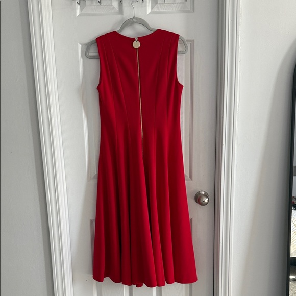 Calvin Klein Vivid Red Midi Dress - Picture 6 of 8